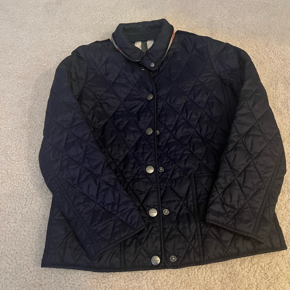 Burberry Kids Navy Quilted Jacket